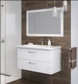 Badmöbel Waschtisch Waschbecken Mille 80 cm + Schrank Lara optional: Click Clack Siphon