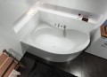 Badewanne Eckwanne Dora 170x110 cm links + ABLAGE BADEWANNENBRETT BAMBUS