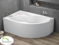 Badewanne Eckwanne Dora 170x110 cm links + ABLAGE BADEWANNENBRETT BAMBUS