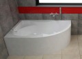 Badewanne Eckwanne Dora 170x110 cm links + ABLAGE BADEWANNENBRETT BAMBUS