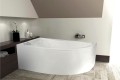 Badewanne Eckwanne Dora 170x110 cm links + ABLAGE BADEWANNENBRETT BAMBUS