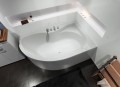 Badewanne Eckwanne Dora 170x110 cm rechts + ABLAGE BADEWANNENBRETT BAMBUS
