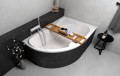 Badewanne Eckwanne Dora 170x110 cm rechts + ABLAGE BADEWANNENBRETT BAMBUS