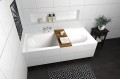 Badewanne Rechteck Vitae 160 x 75 cm niedriger Wannenrand slim