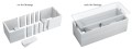 Badewanne Rechteck Vitae 160 x 75 cm niedriger Wannenrand slim