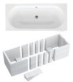 Badewanne Rechteck Vitae 170 x 75 cm niedriger Wannenrand slim