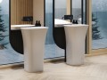 Freistehendes Standwaschbecken Waschtischsäule Design Lux Schick Assos
