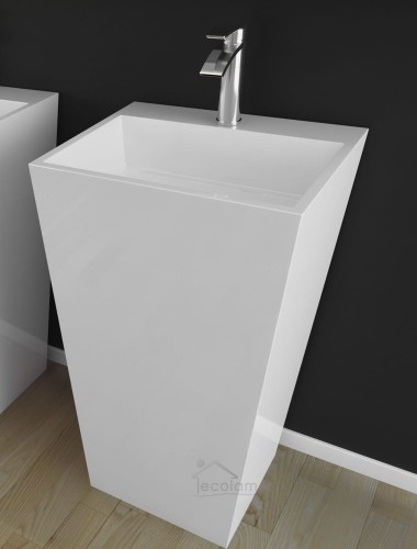 Freistehendes Standwaschbecken Vera Waschtischsäule Design Lux Schick Breite 50 cm
