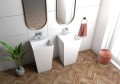 Freistehendes Standwaschbecken Vera Waschtischsäule Design Lux Schick Breite 50 cm