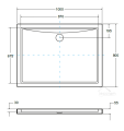 Duschwanne Rechteck flach Acryl 100 x 80 x 5,5 x 3 cm Alpina (id: 1074)