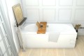 Badewanne Rechteck Vitae 170 x 75 cm + Ablage Bambus (id: 1088)