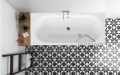 Badewanne Rechteck Vitae 170 x 75 cm + Ablage Bambus (id: 1088)