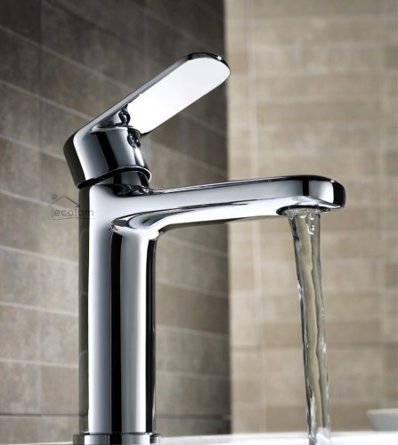 VOTON Hoher Einhebel-Wasserhahn Für Waschbecken – Chrom, Modern, Inkl. Ablauf