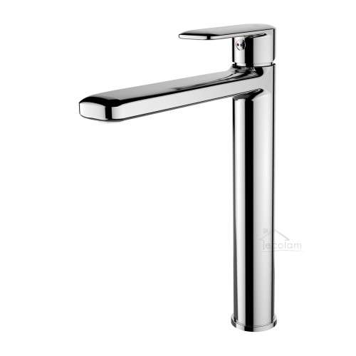 Waschtischarmatur hoch Wasserhahn Einhebelmischer für Aufsatzwaschbecken chrom Ebro (id: 1092)