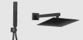 Set Duschsystem Unterputz Regendusche Armatur Brause schwarz matt Siros10 BLACK (id: 1096)