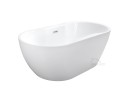 Freistehende Badewanne oval Navia 140 x 75 cm Ab- und Überlauf Click Clack (id: 1097)