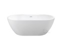 Freistehende Badewanne Acryl oval Navia 150 x 80 cm Ab-und Überlauf Click Clack (id: 1098)
