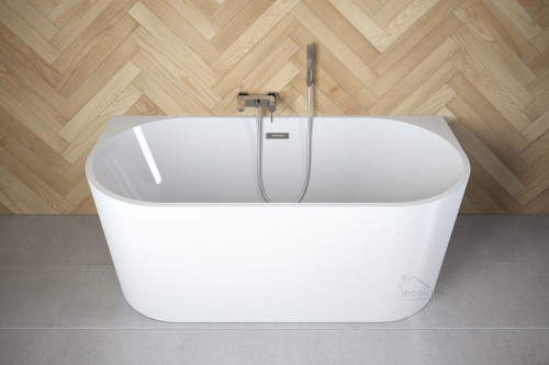 Vorwand-Badewanne Acryl freistehende Badewanne Vica 150x80 cm Ab- und Überlauf Click Clack (id: 1109)