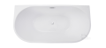 Vorwand-Badewanne Acryl freistehende Badewanne Vica 150x80 cm Ab- und Überlauf Click Clack (id: 1109)