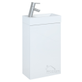 Badmöbel Waschbecken mit hängender Schrank Young Basic 40 cm weiß Push to open grifflos (id: 1110)