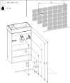 Badmöbel Waschbecken mit hängender Schrank Young Basic 40 cm weiß Push to open grifflos (id: 1110)