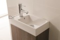 Badmöbel Waschbecken mit hängender Schrank Young Basic 40 cm weiß Push to open grifflos (id: 1110)
