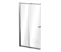 Badewannenabtrennung Schiebetür Duschabtrennung 2-Teile 150 x 100 cm Klarglas Easy Slide chrom (id: 1122)