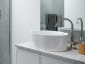 Aufsatzwaschbecken Uniqa 46 cm Waschschale weiß oval (id: 1146)