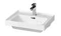 Set Badmöbel Waschbecken mit Unterschrank Crea 50 cm Push To Open hängend weiß (id: 1156)