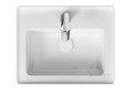 Set Badmöbel Waschbecken mit Unterschrank Crea 50 cm Push To Open hängend weiß (id: 1156)