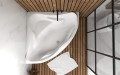 Badewanne Eckwanne Ewa 134 x 134 cm optional: Handgriff