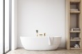 Badewannenarmatur Wannenrandarmatur Wasserfall Kaskade Armatur 3 Loch Riven gold