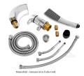 Badewannenarmatur Wannenrandarmatur Wasserfall Kaskade Armatur 3 Loch Riven gold