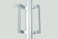 Duschkabine KP4 Fris Dusche Viertelkreis Milchglas 90 x 90 x 190 cm Schiebetür gemustert