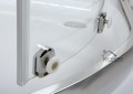 Duschkabine KP4 Fris Dusche Viertelkreis Milchglas 90 x 90 x 190 cm Schiebetür gemustert
