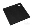 Duschwanne Viereck 80x80x4,5 cm Caspar flach Stein Effekt schwarz (id: 1187)