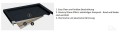 Duschwanne Viereck 80x80x4,5 cm Caspar flach Stein Effekt schwarz (id: 1187)
