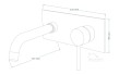 Waschtischarmatur Wasserhahn Armatur Loti Wandarmatur Unterputz chrom (id: 1189)
