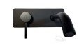 Waschtischarmatur Wasserhahn Armatur Loti Wandarmatur Unterputz schwarz black matt (id: 1190)