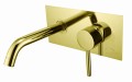 Waschtischarmatur Wasserhahn Armatur Loti Wandarmatur Unterputz gold (id: 1191)