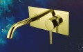 Waschtischarmatur Wasserhahn Armatur Loti Wandarmatur Unterputz gold (id: 1191)