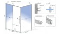 Duschkabine bodengleiche Dusche Schiebetür Solar gold Klarglas transparent 120x90x195 cm golden (id: 1203)