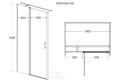 Nischentür transparent Glas Exo-C Schiebetür 100x190 cm Duschkabine Duschabtrennung chrom modern (id: 1207)
