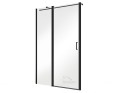 Nischentür transparent Glas Exo-C Black Schiebetür 100x190 cm Duschkabine Duschabtrennung schwarz modern (id: 1210)