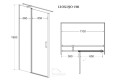 Nischentür transparent Glas Exo-C Black Schiebetür 110x190 cm Duschkabine Duschabtrennung schwarz modern (id: 1211)