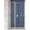 Nischentür transparent Glas Exo-C Schiebetür 100x190 cm Duschkabine Duschabtrennung chrom modern (id: 1207)