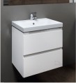 Badmöbel Waschtisch Waschbecken Moduo 50 cm + Schrank Soft Close optional: Click Clack Siphon