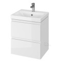 Badmöbel Waschtisch Waschbecken Moduo 50 cm + Schrank Soft Close optional: Click Clack Siphon