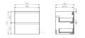 Badmöbel Waschtisch Waschbecken Moduo 60 cm + Schrank Soft Close optional: Click Clack Siphon