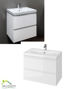 Badmöbel Waschtisch Waschbecken Moduo 80 cm + Schrank Soft Close